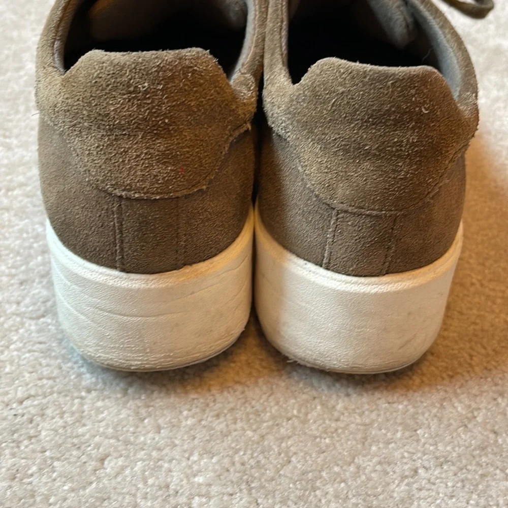 Clarks brown suede sneakers